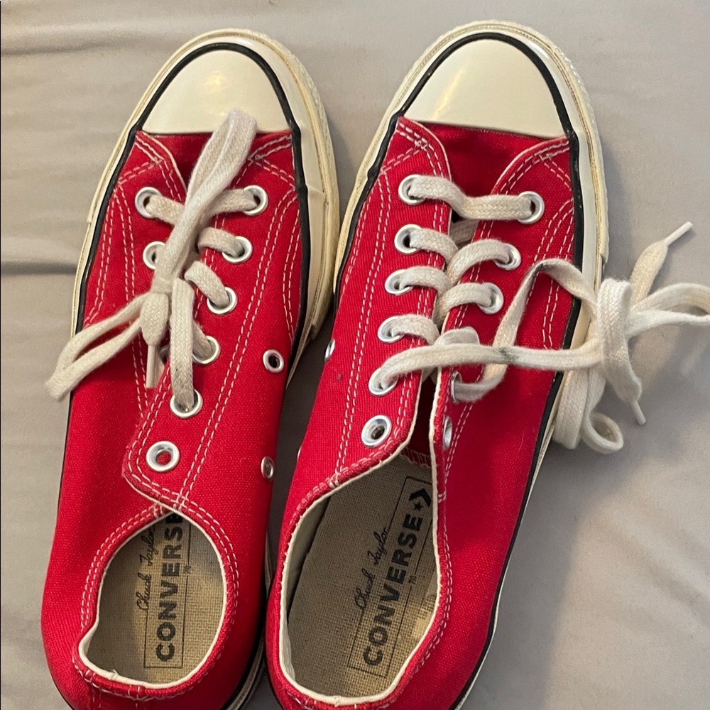 Converse Red Sneakers with White Details